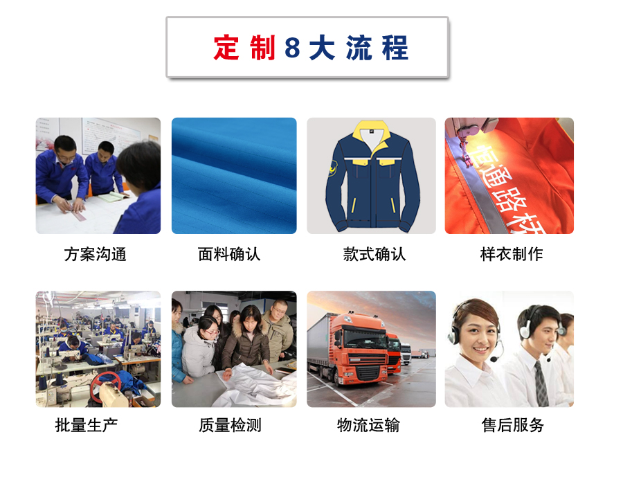  车间春秋工作服定做流程
